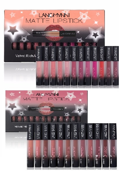VELVET WATERPROOF LIPSTICK SET (12 PIECES COLLECTION)