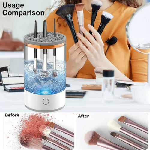 Makeup Brush Cleaner Automatic Rotating Makeup Brush Cleaner USB Portable Electric Cosmetic Makeup Brush Rotary Washing Machine