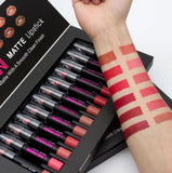 VELVET WATERPROOF LIPSTICK SET (12 PIECES COLLECTION)
